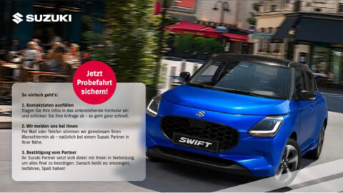 Gratis Suzuki Swift Probefahrt
